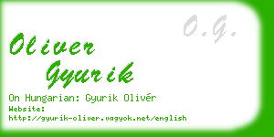 oliver gyurik business card